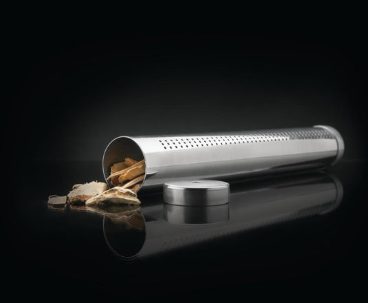 Napoleon Stainless Steel Smoker Pipe for gas and charcoal grills, adds smoky flavor using wood chips or pellets