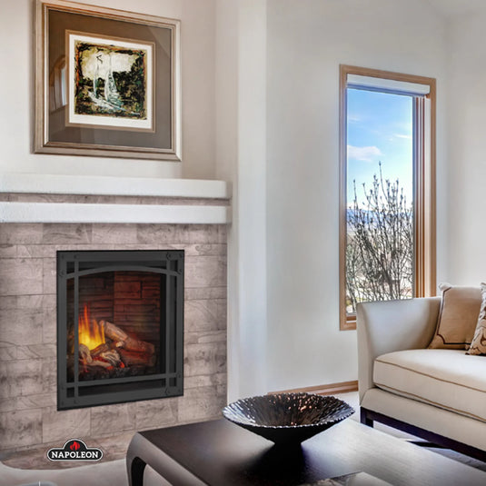 Napoleon STARfire 35 Top Vent Gas Fireplace HDX35NT with Tall Flame Burner and NIGHT LIGHT