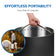 Load image into Gallery viewer, Napoleon Timberwolf smokeless fire pit portability infographic showing the carrying handle and outdoor transport
