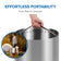 Load image into Gallery viewer, Napoleon Timberwolf portable smokeless fire pit being lifted with its carry handle for transport
