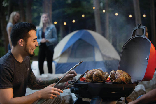 Napoleon TravelQ 285 Red Portable Gas Grill with Griddle – 2 Burners