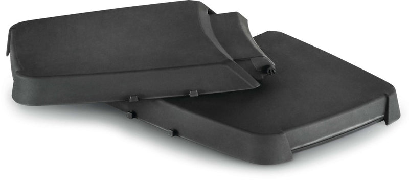 Load image into Gallery viewer, Napoleon TravelQ PRO285 portable grill with add-on side shelf kit featuring integrated towel and utensil holders
