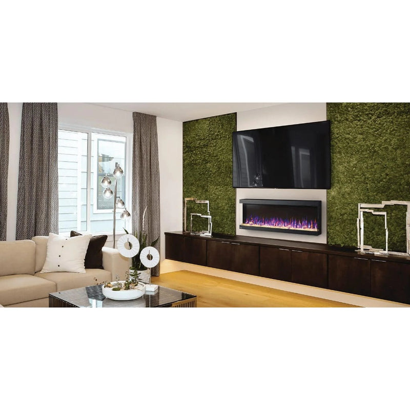 Load image into Gallery viewer, Napoleon Trivista Pictura 50" 3-sided wall-mounted electric fireplace with multicolored LED ember bed and crystal media
