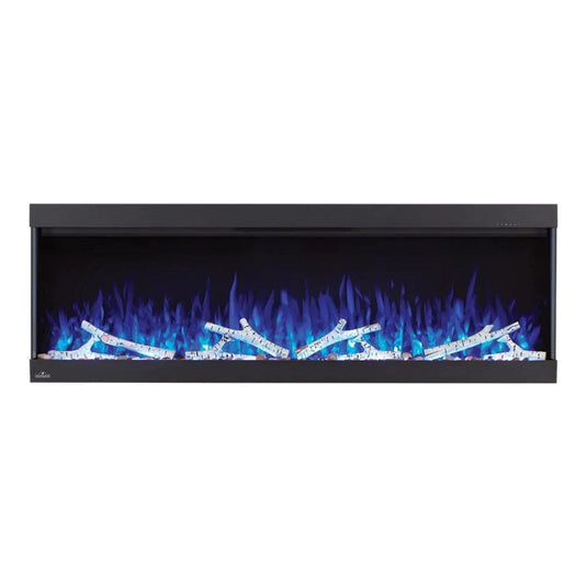 Napoleon Trivista Pictura 50" 3-sided wall-mounted electric fireplace with multicolored LED ember bed and crystal media
