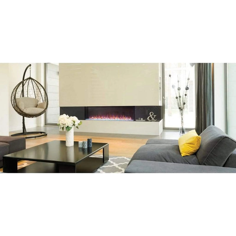 Load image into Gallery viewer, Napoleon Trivista Primis 60-inch 3-sided built-in electric fireplace with logs and crystal media
