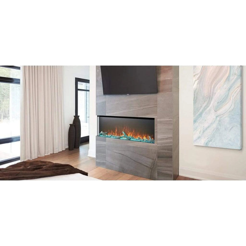 Load image into Gallery viewer, Napoleon Trivista Primis 60-inch 3-sided built-in electric fireplace with logs and crystal media
