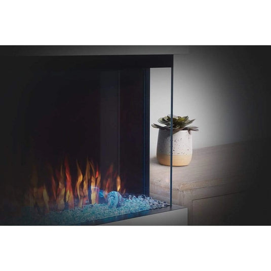 Napoleon Trivista Primis 60-inch 3-sided built-in electric fireplace with logs and crystal media
