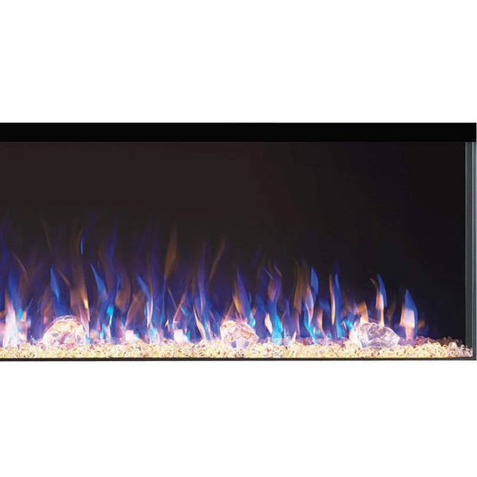Napoleon Trivista Primis 60-inch 3-sided built-in electric fireplace with logs and crystal media