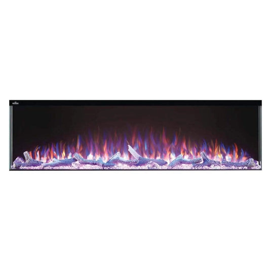 Napoleon Trivista Primis 60-inch 3-sided built-in electric fireplace with logs and crystal media
