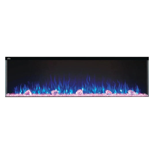 Napoleon Trivista Primis 60-inch 3-sided built-in electric fireplace with logs and crystal media