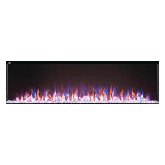 Napoleon Trivista Primis 60-inch 3-sided built-in electric fireplace with logs and crystal media