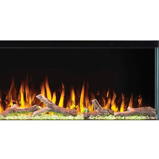 Napoleon Trivista Primis 60-inch 3-sided built-in electric fireplace with logs and crystal media