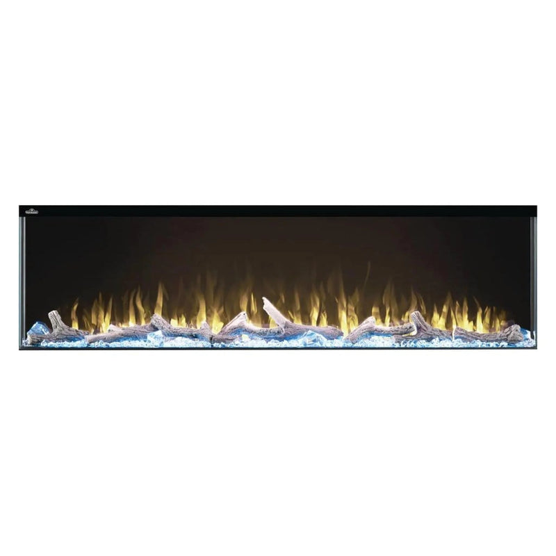 Load image into Gallery viewer, Napoleon Trivista Primis 60-inch 3-sided built-in electric fireplace with logs and crystal media
