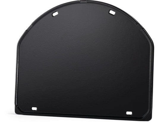 Napoleon cast iron reversible griddle for 22-inch charcoal kettle grill, showing flat and raised grilling surfaces