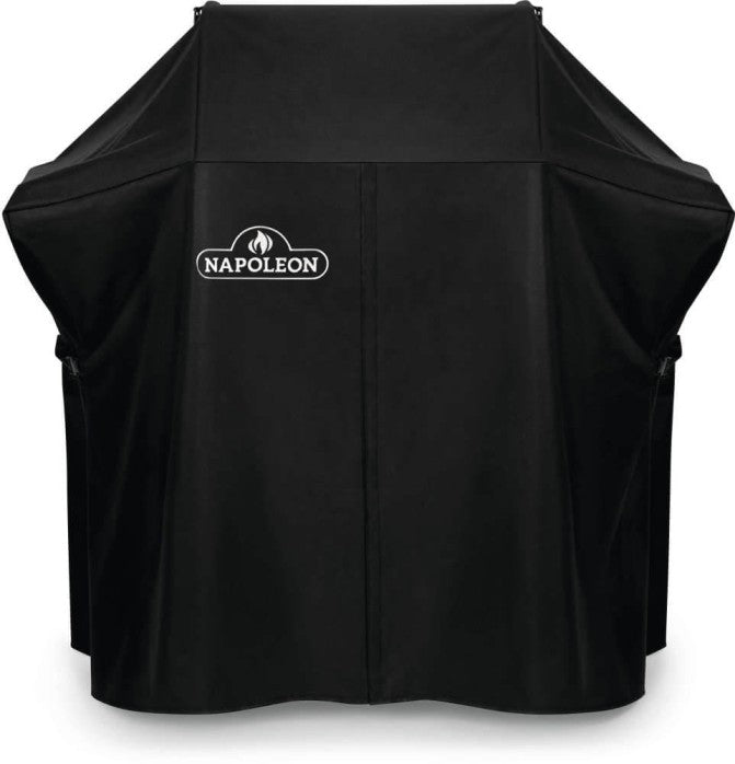 Load image into Gallery viewer, Napoleon Rogue 365 grill cover with shelves up, water-resistant and vented
