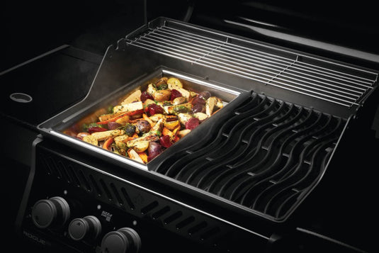 Napoleon Stainless Steel Topper for Rogue and Freestyle BBQ Grills – ideal for grilling vegetables and small foods with smoky flavor