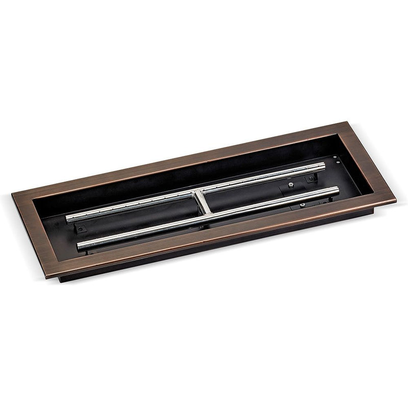 Load image into Gallery viewer, 24&quot; x 8&quot; Oil Rubbed Bronze Rectangular Drop-In Fire Pit Pan
