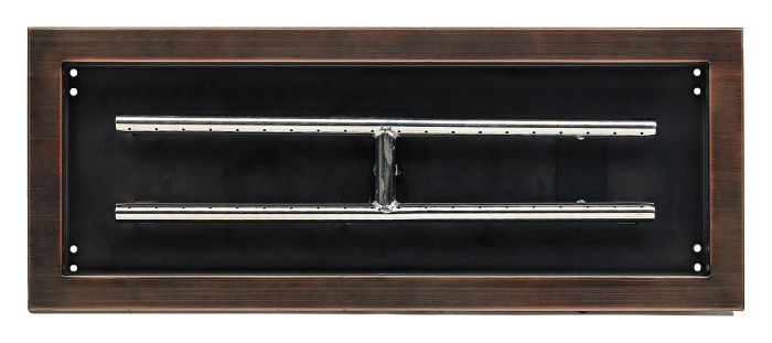 Load image into Gallery viewer, 30&quot; x 10&quot; Rectangular Oil Rubbed Bronze Drop-In Pan with Spark Ignition Kit - Natural Gas
