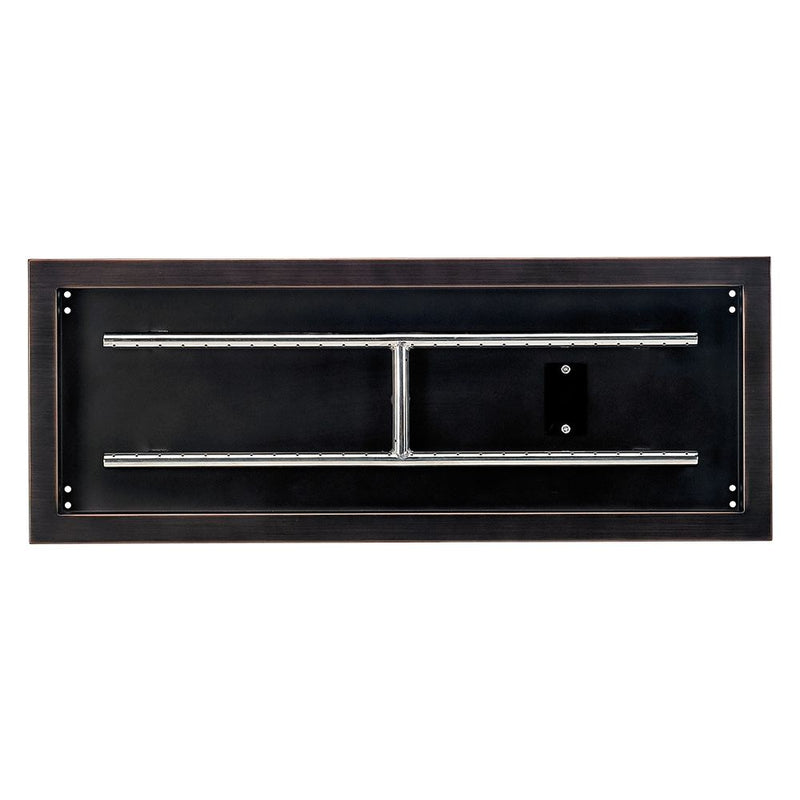 Load image into Gallery viewer, 30&quot; x 10&quot; Oil Rubbed Bronze Rectangular Drop-In Fire Pit Pan
