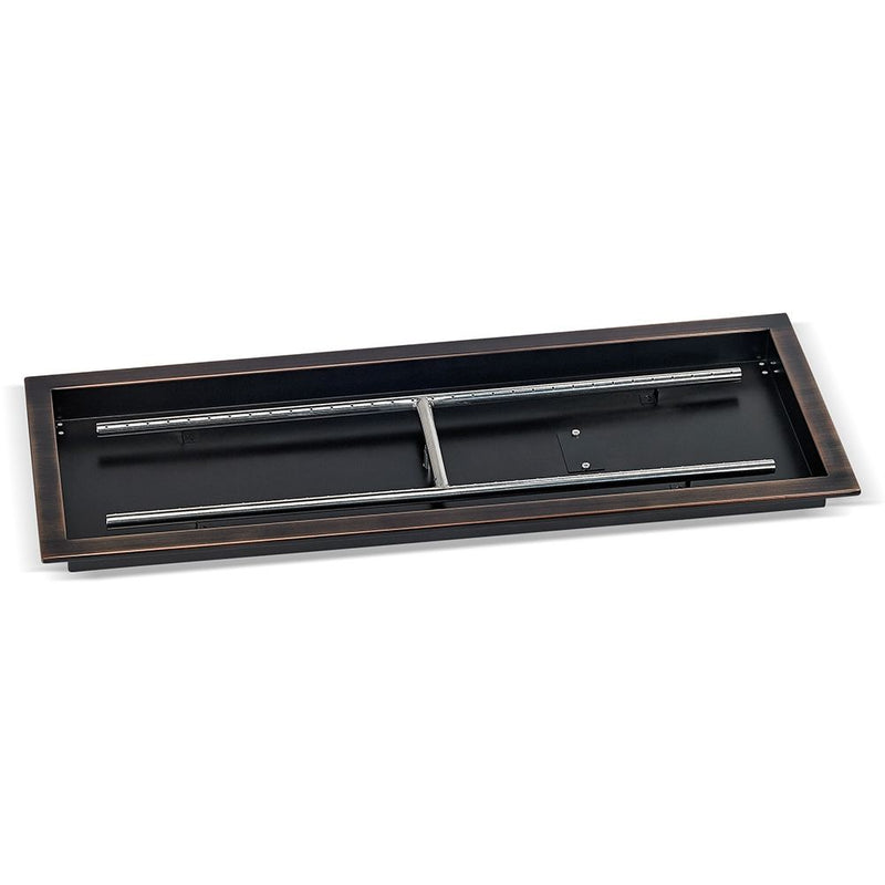 Load image into Gallery viewer, 36&quot; x 12&quot; Oil Rubbed Bronze Rectangular Drop-In Fire Pit Pan
