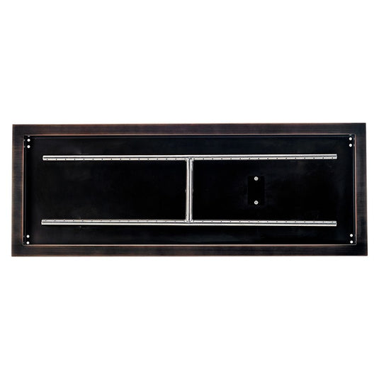 36" x 12" Oil Rubbed Bronze Rectangular Drop-In Fire Pit Pan