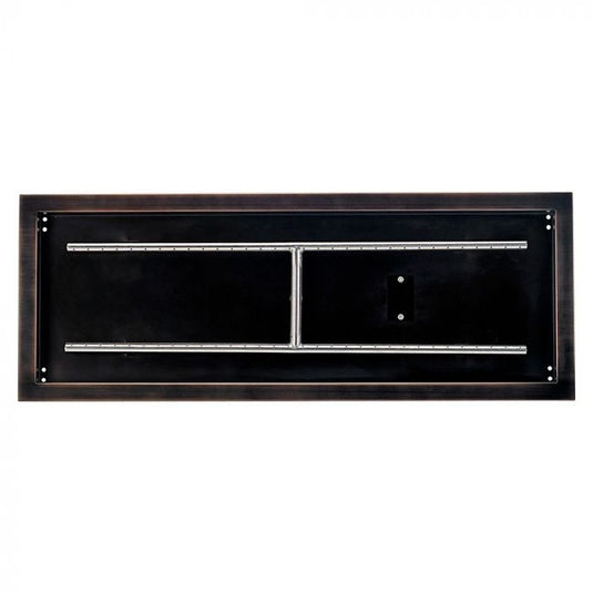 36" x 12" Rectangular Oil Rubbed Bronze Drop-In Pan with Spark Ignition Kit - Natural Gas