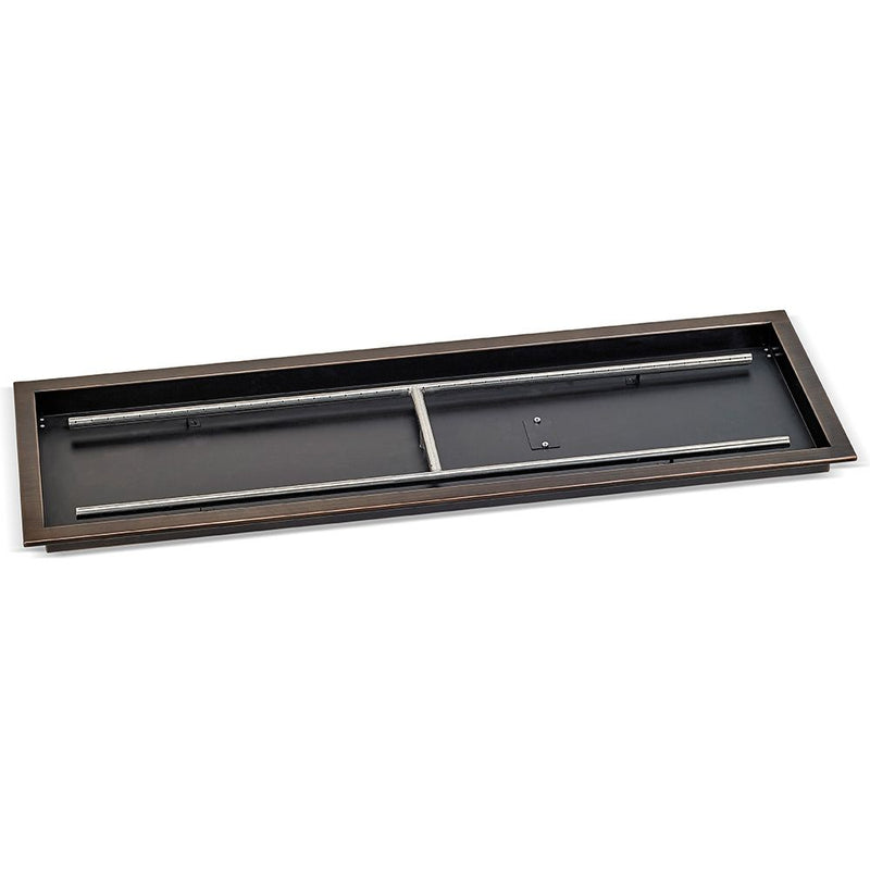 Load image into Gallery viewer, 48&quot; x 14&quot; Oil Rubbed Bronze Rectangular Drop-In Fire Pit Pan
