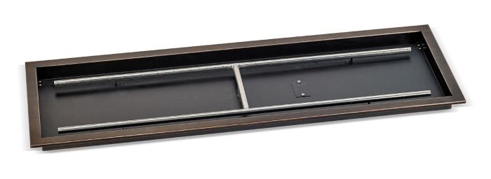 Load image into Gallery viewer, 36&quot; x 12&quot; Rectangular Oil Rubbed Bronze Drop-In Pan with Match Light Kit - Propane Bundle
