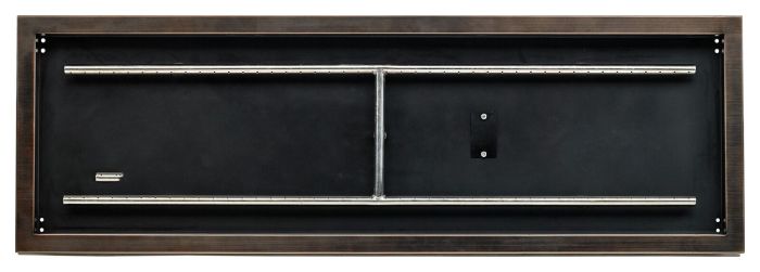 Load image into Gallery viewer, 48&quot; x 14&quot; Rectangular Oil Rubbed Bronze Drop-In Pan with Spark Ignition Kit - Natural Gas
