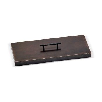 30" x 10" Rectangular Oil Rubbed Bronze Drop-In Pan with Spark Ignition Kit - Natural Gas Bundle