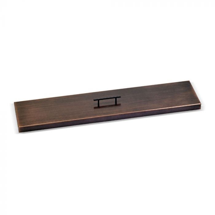 Load image into Gallery viewer, Oil Rubbed Bronze Stainless Steel Cover for Linear Drop-In Fire Pit Pan
