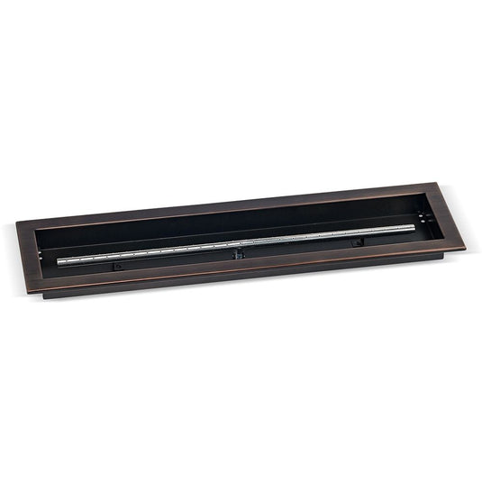 30" x 6" Oil Rubbed Bronze Linear Drop-In Fire Pit Pan