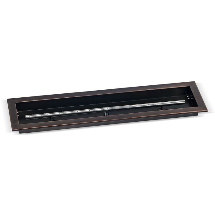 Load image into Gallery viewer, 30&quot;x 6&quot; Linear Channel Oil Rubbed Bronze Drop-In Pan with Spark Ignition Kit - Propane
