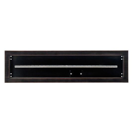 30" x 6" Oil Rubbed Bronze Linear Drop-In Fire Pit Pan
