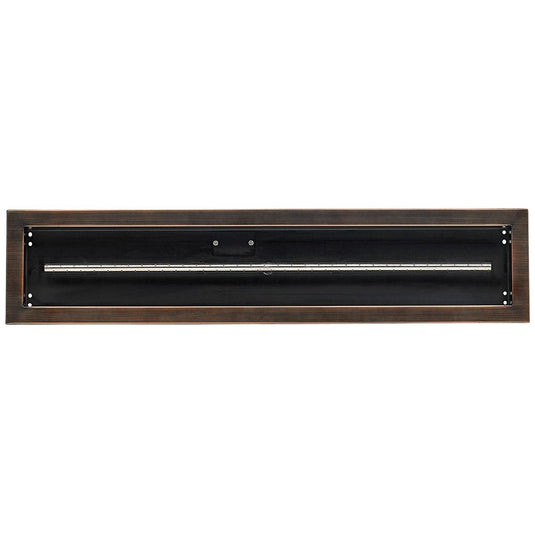 36" x 6" Oil Rubbed Bronze Linear Drop-In Fire Pit Pan