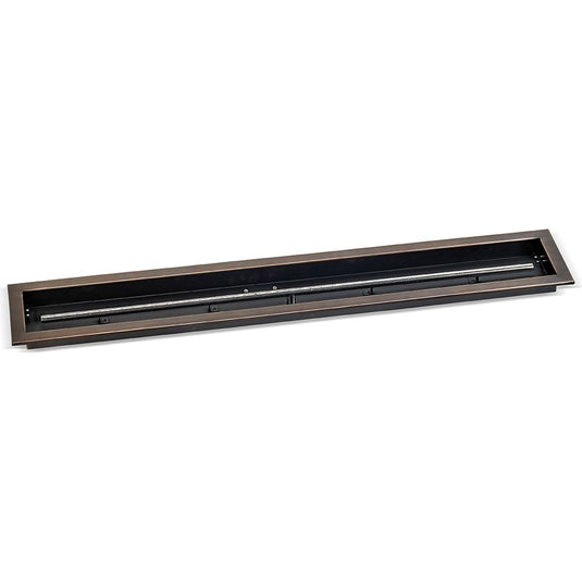 48" x 6" Oil Rubbed Bronze Linear Drop-In Fire Pit Pan