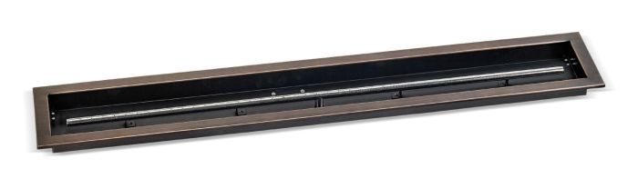 Load image into Gallery viewer, 48&quot; x 6&quot; Linear Channel Oil Rubbed Bronze Drop-In Pan with Spark Ignition Kit - Natural Gas Bundle
