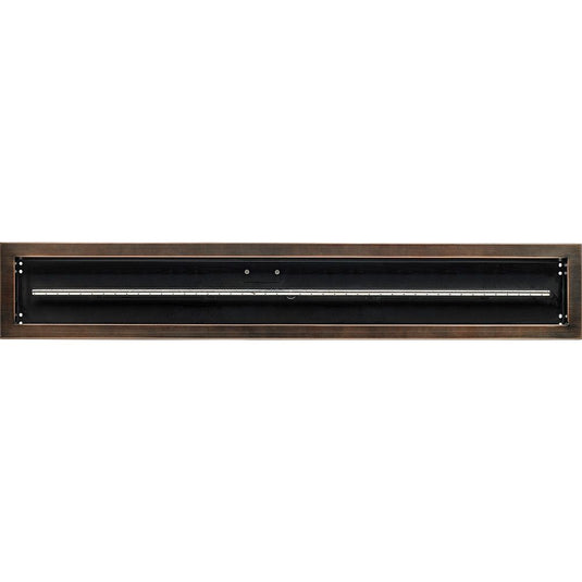 48" x 6" Oil Rubbed Bronze Linear Drop-In Fire Pit Pan