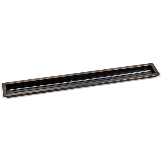 60" x 6" Oil Rubbed Bronze Linear Drop-In Fire Pit Pan