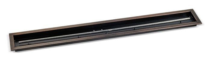 Load image into Gallery viewer, 60&quot;x 6&quot; Linear Channel Oil Rubbed Bronze Drop-In Pan with Spark Ignition Kit - Propane
