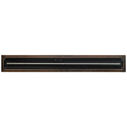 60" x 6" Oil Rubbed Bronze Linear Drop-In Fire Pit Pan
