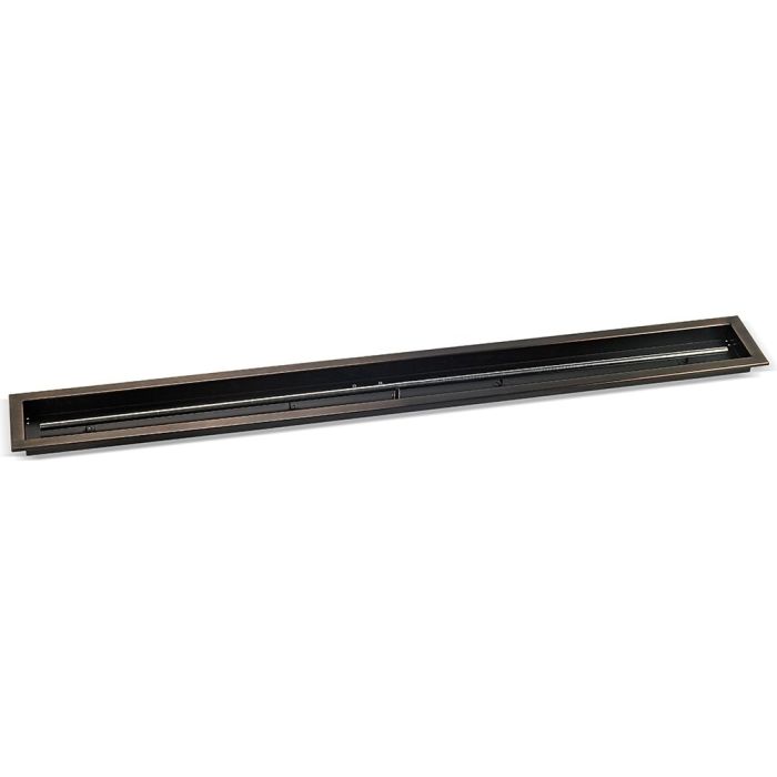 Load image into Gallery viewer, 72&quot;x 6&quot; Linear Channel Oil Rubbed Bronze Drop-In Pan with Spark Ignition Kit - Propane
