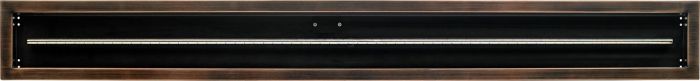 Load image into Gallery viewer, 72&quot;x 6&quot; Linear Channel Oil Rubbed Bronze Drop-In Pan with Spark Ignition Kit - Natural Gas
