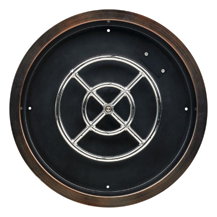 Load image into Gallery viewer, 19&quot; Round Oil Rubbed Bronze Drop-In Pan with Spark Ignition Kit (12&quot; Ring) - Natural Gas
