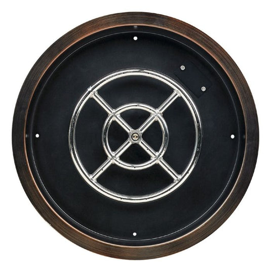 19" Round Oil Rubbed Bronze Drop-In Pan with Spark Ignition Kit (12" Ring) - Natural Gas