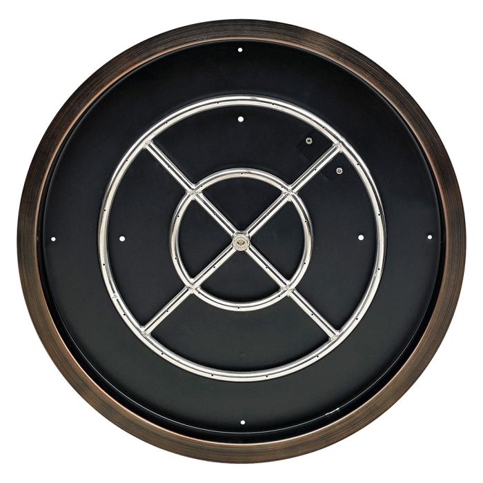 Load image into Gallery viewer, 25” Round Oil Rubbed Bronze Drop-In Pan with 18” Ring Burner
