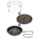 Load image into Gallery viewer, 19" Round Oil Rubbed Bronze Drop-In Pan with Match Light Kit (12" Fire Pit Ring) - Natural Gas Bundle
