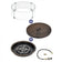 Load image into Gallery viewer, 19" Round Oil Rubbed Bronze Drop-In Pan with Match Light Kit (12" Fire Pit Ring) - Propane Bundle
