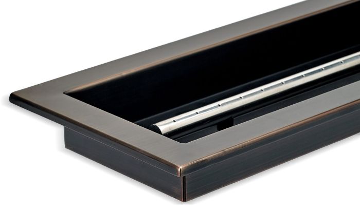 Load image into Gallery viewer, 36&quot; x 12&quot; Rectangular Oil Rubbed Bronze Drop-In Pan with Match Light Kit - Propane
