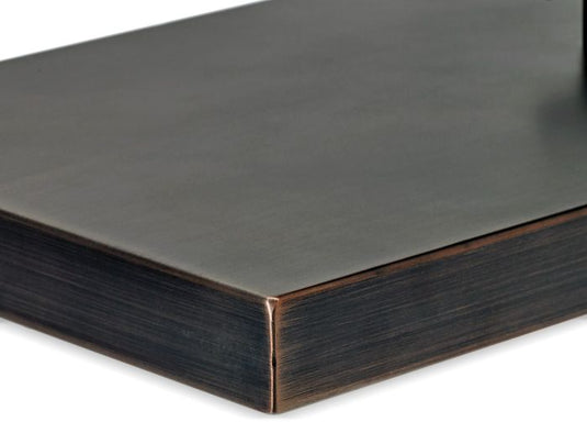 Oil Rubbed Bronze Stainless Steel Cover for Rectangular Drop-In Fire Pit Pan